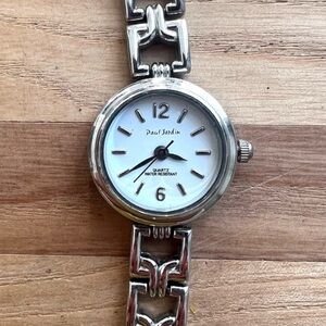 Paul jardin ladies silver tone bracelet watch NEW BATTERY